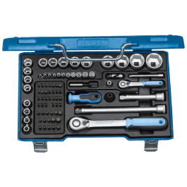 Gedore Blue Line, 19 V20 U-20, 81-stk stikkontaktsett 1/4 tomme+1/2 tomme, 1 sett, SGD-1550691