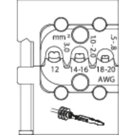 Gedore Blue Line, 8140-20, modulinnsats for lamellkontakter, 1 stk., SGD-1963384