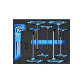 Gedore Blue Line, 2005 CT2-DT 2142, 17-stk sekskantet unbrakonøkkelsett i CT-modul, 1 sett, SGD-2016540