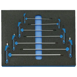 Gedore Blue Line, 2005 CT2-2143 KTX, 7-stk sekskantet unbrakonøkkelsett i CT-modul, 1 sett, SGD-2016567