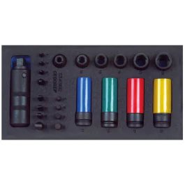 Gedore Blue Line, 1500 CT1-K 1900, Check-Tool-innsats med sortiment, 1 sett, SGD-2309092