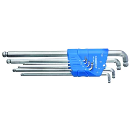 Gedore Blue Line, H 42 DKEL-88, 8-stk unbrakonøkkelsett, ekstra langt, fargerikt, 2-10 mm, 1 sett, SGD-2797186