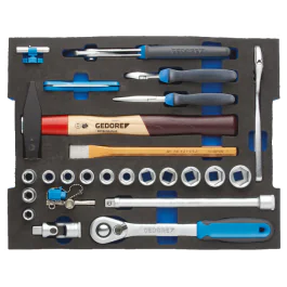 Gedore Blue Line, 1100 CT2-01, 26-stk mekanikersortiment i 2/2 L-Boxx 136 modul, 1 sett, SGD-2936828