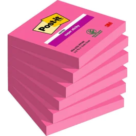 3M Super Sticky Notater – Dobbelt Så Sterk Klebeevne (3M6546SSPPNK, 6 Eske)