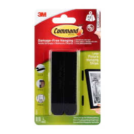3M Command Strips for Picture Hanging Verdi Pakke, Hvit og Svart, Liten til Stor, SDC-1005