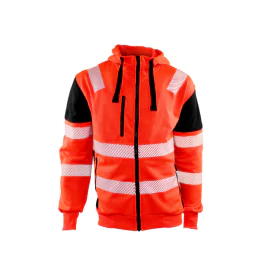 Bulldog Hettejakke – Behagelig og Reflekterende (Rød/Svart, Størrelser XS-5XL), SBD-4037