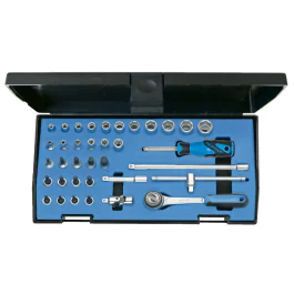 Gedore Blue Line, 20 ITU-3, 36-stk 1/4 tommers sokkelsett, Hex IN-TX-ITX, 1 sett, SGD-6196710