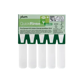 Plum QuickRinse, øyeskyll, gjennomsiktig, 4 x 5 Stykk, SFM-T5160