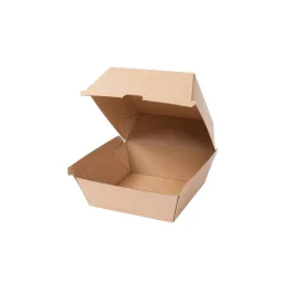 Green Box Biologisk nedbrytbar 16,8 x 15,4 x 9,8 cm Takeaway-burgerbokser, brune, 200 stykker, SGB-DFC04286