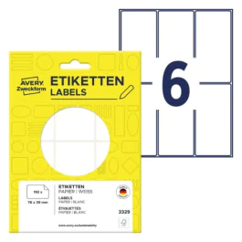 Avery Multipurpose Etiketter – Enkel Bruk ( 3329, Hvit, 1 Lommebok, 76 x 39 mm )