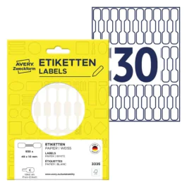 Avery Prislapper – Enkel Prising, 930 Etiketter ( 3335, Hvit, 1 Lommebok, 49 x 10 mm )