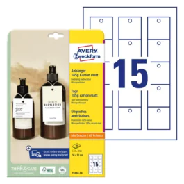 Avery Etiketter – Design Dine Egendefinerte Merker ( T1002-10, Hvit, 1 Boks, 50 x 50 mm )