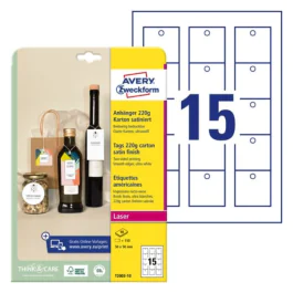 Avery Etiketter – Design Dine Egendefinerte Merker ( T2003-10, Ultrahvit, 1 Boks, 50 x 50 mm )