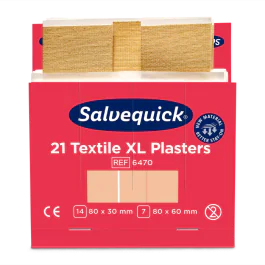 Cederroth Ekstra Store Tekstilplaster - Refill, 21 x 6 Stk