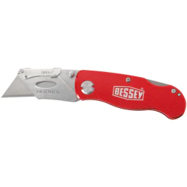 Bessey Sammenleggbar kniv med aluminiumshåndtak (DBKAH-EU, Total lengde: 160 mm, 12 Stykk)