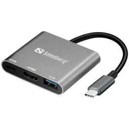 Sandberg USB-C Mini Dock HDMI+USB, 1 Stykk, SEN-136-00