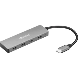 Sandberg USB-C til 4 x USB-C Hub, 1 Stykk, SEN-136-41