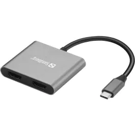 Sandberg USB-C Dock 2xHDMI+USB+PD, 1 Stykk, SEN-136-44