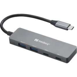 Sandberg USB-C til 2xUSB-A + 2xUSB-C Hub, 1 Stykk, SEN-136-50