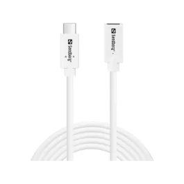 Sandberg USB-C>C M-F USB 3.1 100W, 2M, 1 Stykk, SEN-136-55