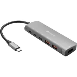 Sandberg USB-C Dockingstasjon med HDMI og USB-porter, 1 Stykk, SEN-640