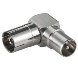 MicroConnect koaksial vinklet adapter, 1 Stykk, SEN-COAXADAPTERA