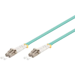 MicroConnect Optisk FLAT Fiberkabel, LC-LC, Multimode, Duplex, OM3 (Aqua Blå) 10m, 1 Stykk, SEN-FIB442010-FLAT