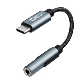 MicroConnect USB-C til minijack-adapter, sølv 13 cm, 1 Stykk, SEN-W128460311