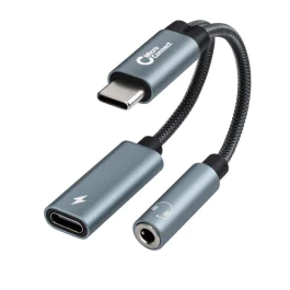 MicroConnect USB-C til USB-C PD og lyd, sølv 13 cm, 1 Stykk, SEN-W128460314