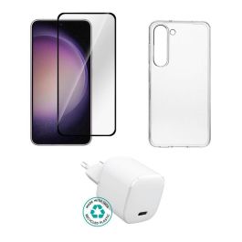 eSTUFF-sett for Samsung Galaxy S23. Lader, Deksel, Glass. Brun Boks., 1 Stykk, SEN-W128553601