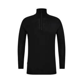 Engel Undertrøye i ull med glidelås, Black, 1 Stykk, SEW-7266-219-20