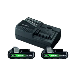 Hikoki Batteripakke 2X18V 2,0Ah – Lett, Kompakt, Høy Kapasitet(UC18YFSLWFZ, 1 Boks)