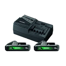 Hikoki Batteripakke 2XBSL1840M – 18V, 4,0Ah, Høy Kapasitet, Støtsikker(UC18YFSLWEZ, 1 Boks)
