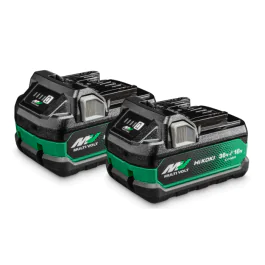 Hikoki Batteripakke 2XBSL36A18X 2,5AH/5AH – Støtsikkert, Vanntett, Lang Levetid(380205, 1 Stykk)