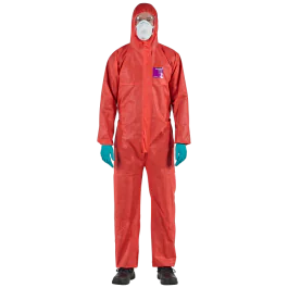 Ansell AlphaTec Korttidsdress – Partikkelsikkerhet og Høy Slitestyrke (Rød, Hvit, Blå), SSK-864