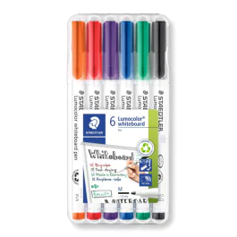 STAEDTLER Lumocolor 1mm Runde Whiteboard Markører - Assorterte Farger, SDC-481