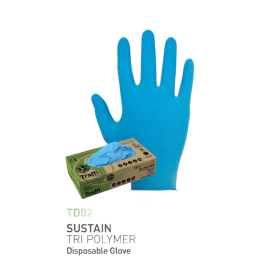 Traffi TriPolymer Hansker – Bærekraftig Løsning, 100 Stykk, STR-TD02