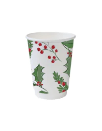 Green Box Papirkopp dobbel 300 ml vegg vinterutgave, hvit/rød/grønn, 500 stykker, SGB-DHD07073