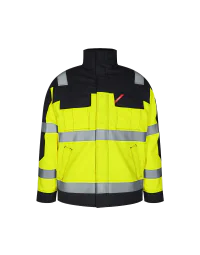Engel Safety+ EN ISO 20471 Vinterjakke – Flammehemmende Beskyttelse (Hivis Gul/Sort, Størrelser S-6XL), 1 Stykk, SEW-1935-820-3820