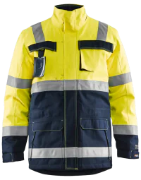 Blåkläder Vinterjakke – Multinorm, Flamme-sertifisert ( 811495605, Gul/Marine, 1 Stykk, størrelse-XS )