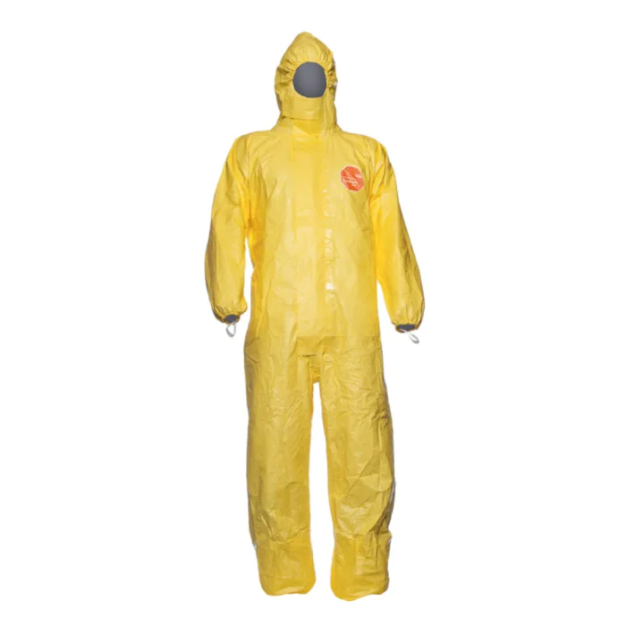 DuPont Tychem 2000C Kjemikaliedress – Høy beskyttelse (Gul, Størrelser S-XXXL), 1 Stykk, SSS-1061