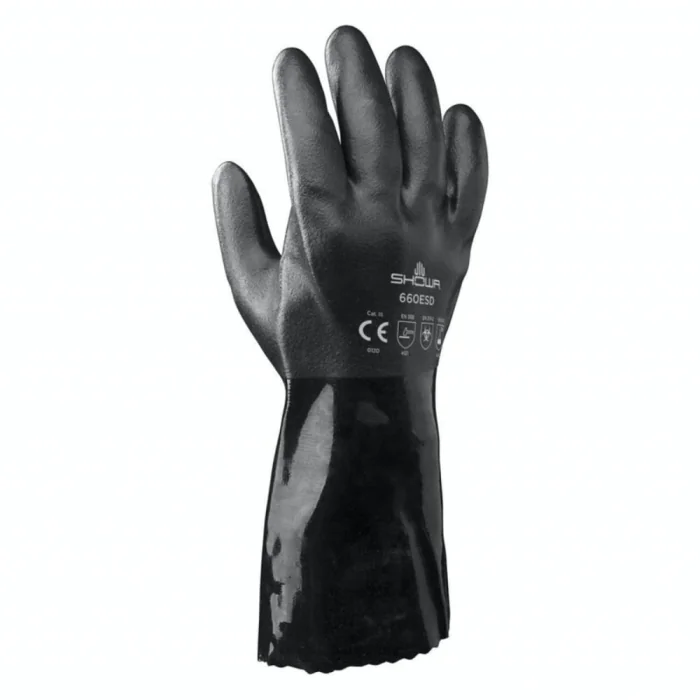 Showa 660 ESD Hansker – Høy Slitestyrke, Antistatisk (Størrelse 09-10), 1 Par, SSS-1190