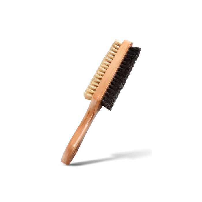 Bastad Gruppen Skobørste – Dobbeltsidig Børste(1000264, Lys brun, 0, 1 stykke skobørste, størrelse-Gratis størrelse)