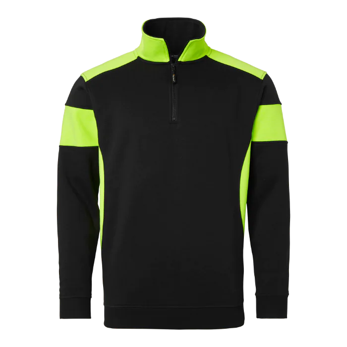Top Swede 222 Svette/Sweat, Unisex, Svart/Navy/fluorescerende gul, Størrelse XS-5XL, SBG-1000666