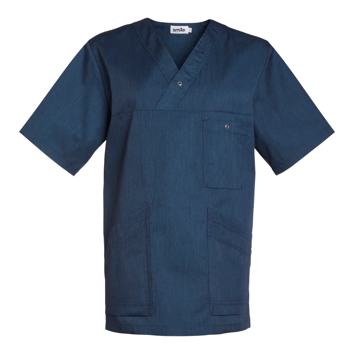 South West Malte V-Tunika, Unisex, Blåmelert, Størrelse XXS-5XL, SBG-1000715
