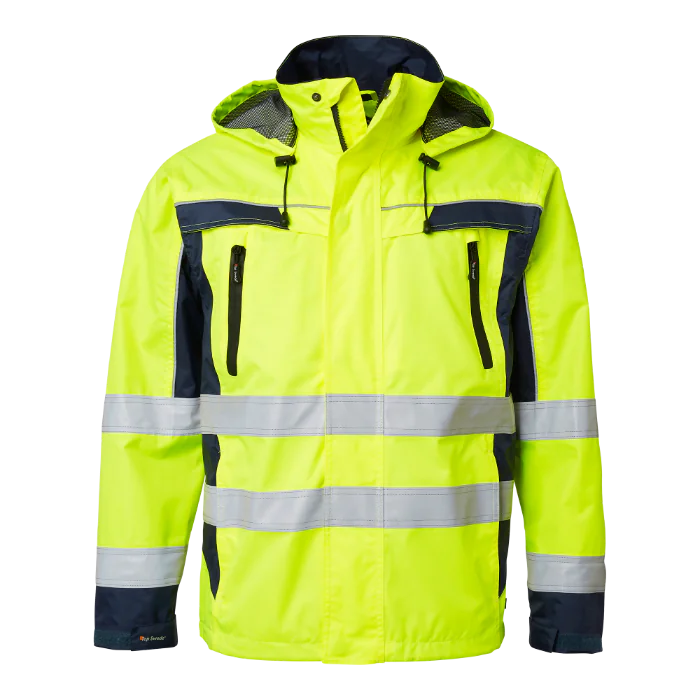 Top Swede 5217 Skalljakke Unisex Fluorescerende Gul/Marine og Oransje, Størrelser XS-4XL, SBG-1000930