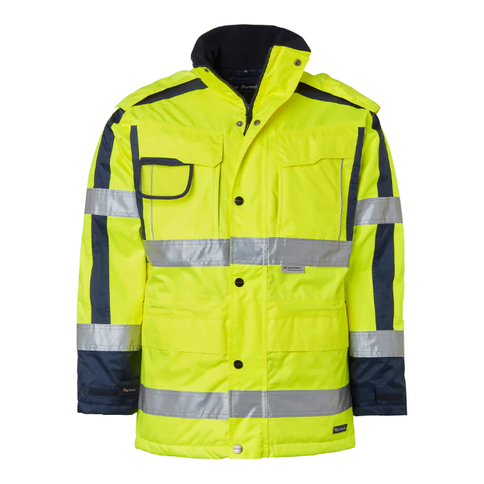 Top Swede 6317 Parka, Unisex, Fluorescerende gul/oransje/marine, Størrelse XS-3XL, SBG-1000978