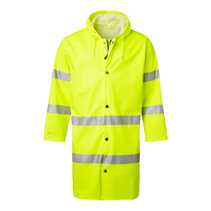Top Swede 9295 Hi-Vis Regnfrakk Unisex, Fluorescerende Gul og Oransje, Størrelser XS-3XL, SBG-1000993
