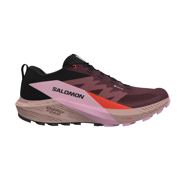 Salomon Sense Ride GTX-sko, kvinner, mørkerød, størrelse 36-40, SBG-1001796