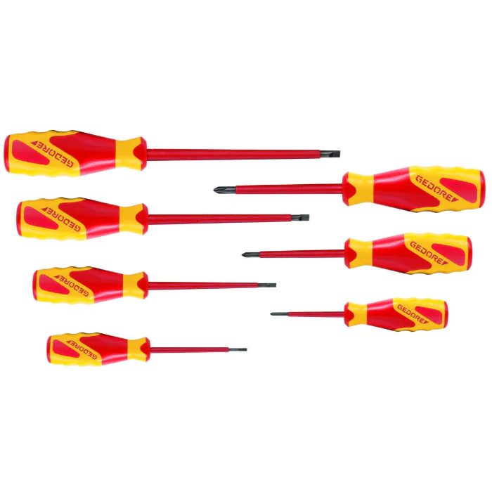 Gedore Blue Line, VDE 2170-2160 PH-077, 7-stk VDE-skrutrekkersett, 2,5-6,5 PH, 1 sett, SGD-1616048